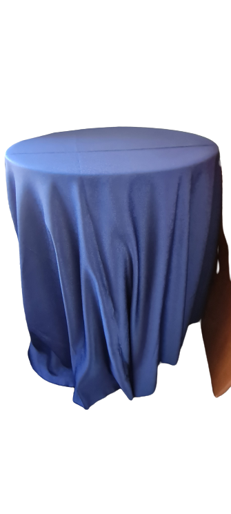 Fata masa diametrul 270 cm, brocart indigo