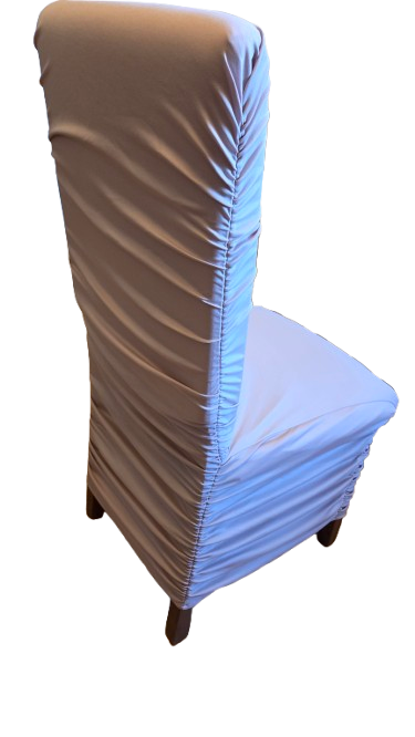Husa milanesse crem-rozee cu elastice pentru incretire