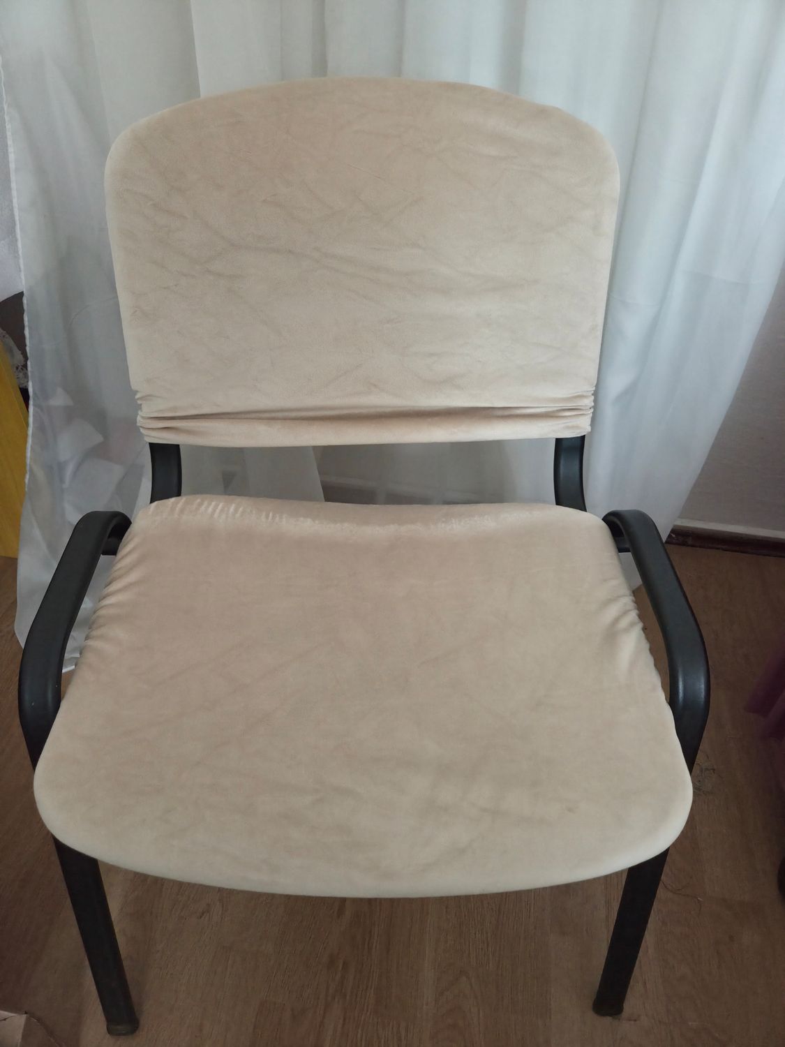 Husa  scaun vizitator 2 piese, crem / bej