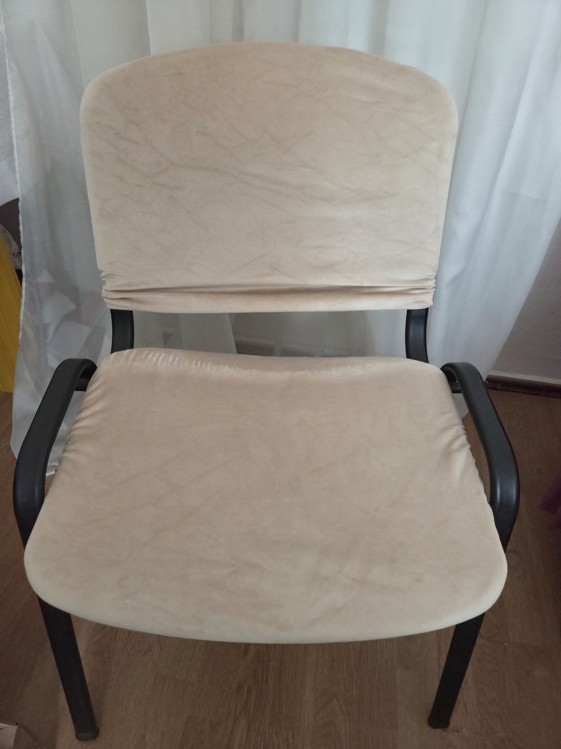 Husa  scaun vizitator 2 piese, crem / bej