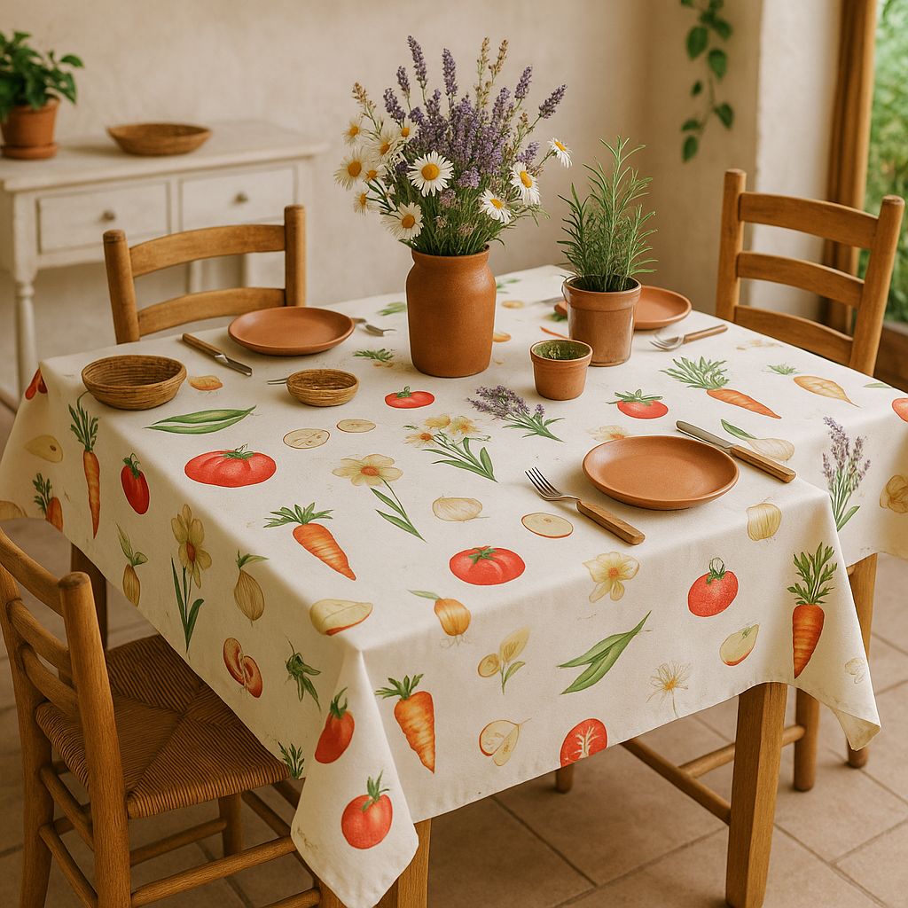 Față de masă pentru bucătărie, bumbac imprimat