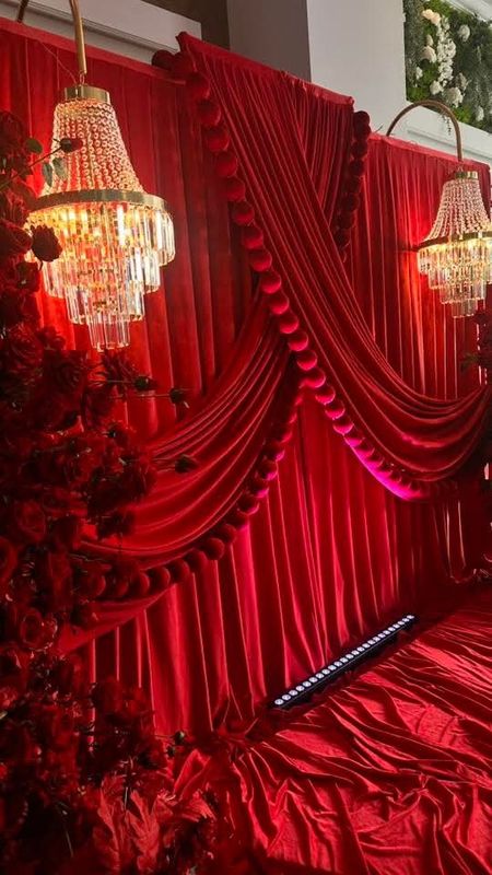 Draperie catifea elastică pentru zona foto