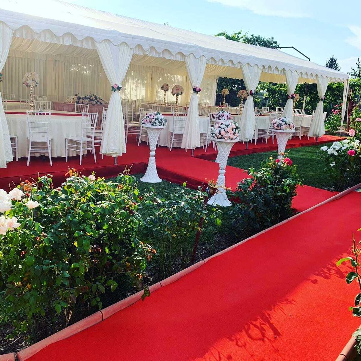 Drapaj complet cort cu lățimea de 4m, realizat din căptușeală