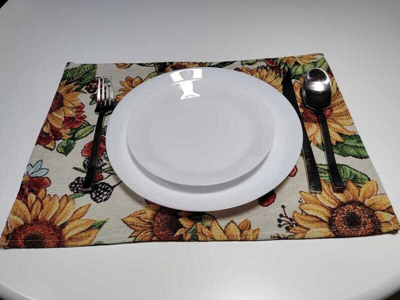 Set 6 suport farfurie 30x40 cm, țesătură tip goblen