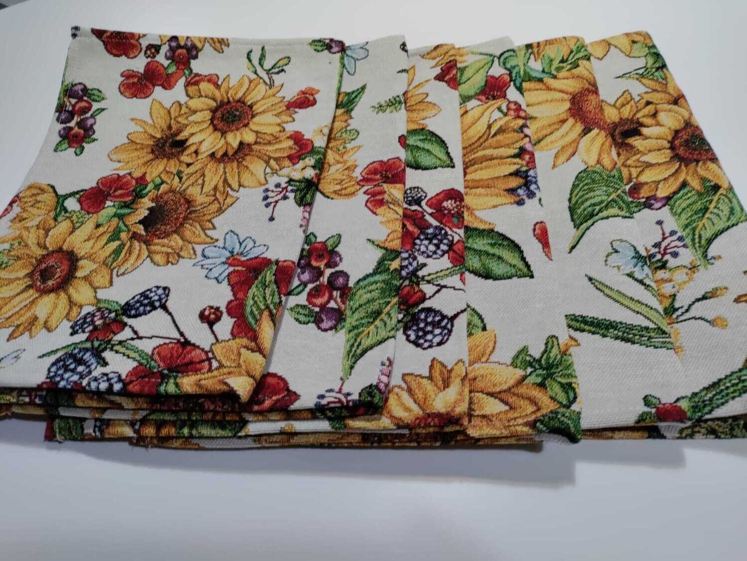 Set 6 suport farfurie 30x40 cm, țesătură tip goblen