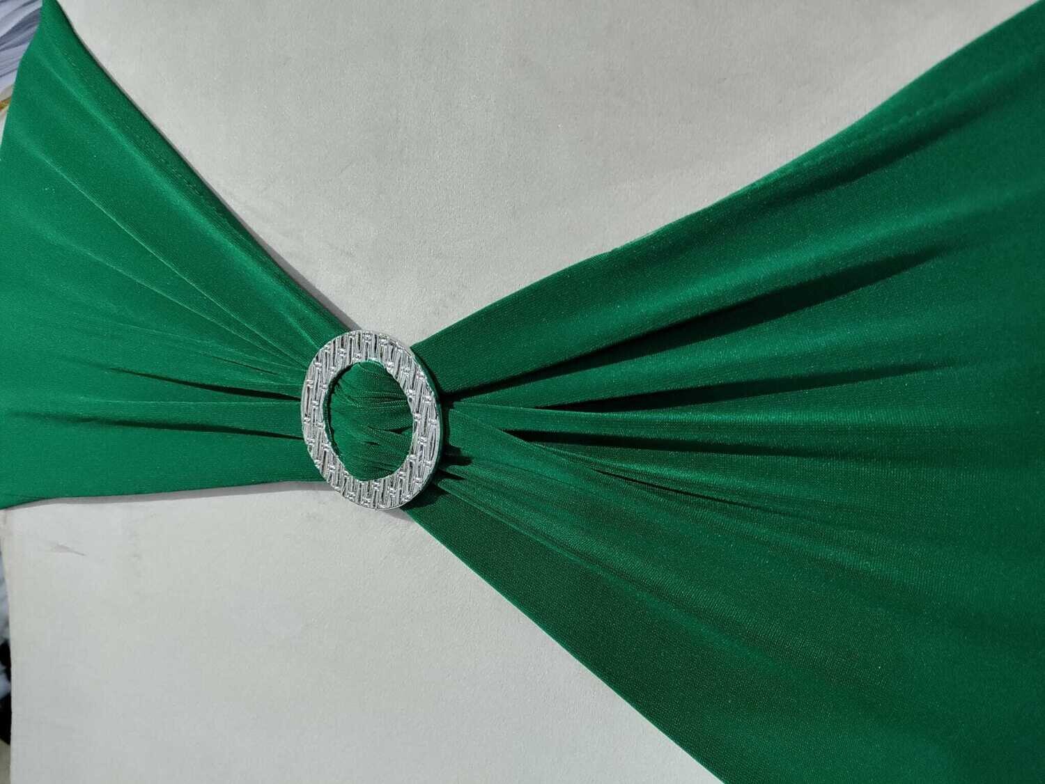 Benzi elastice lycra verde smarald cu cataramă
