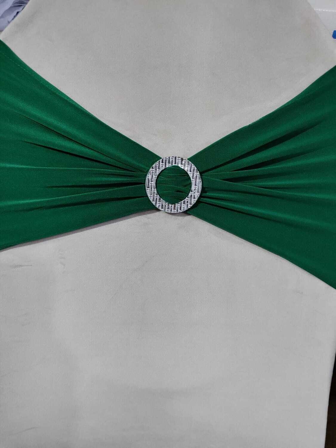 Benzi elastice lycra verde smarald cu cataramă