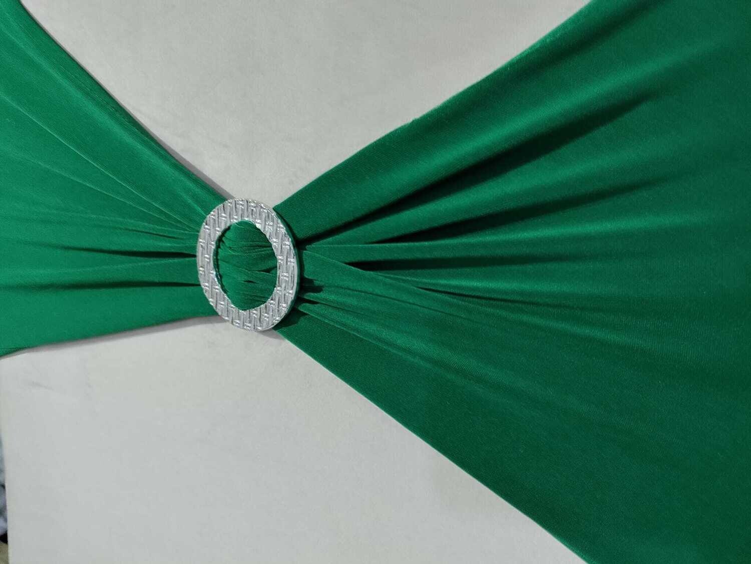 Benzi elastice lycra verde smarald cu cataramă