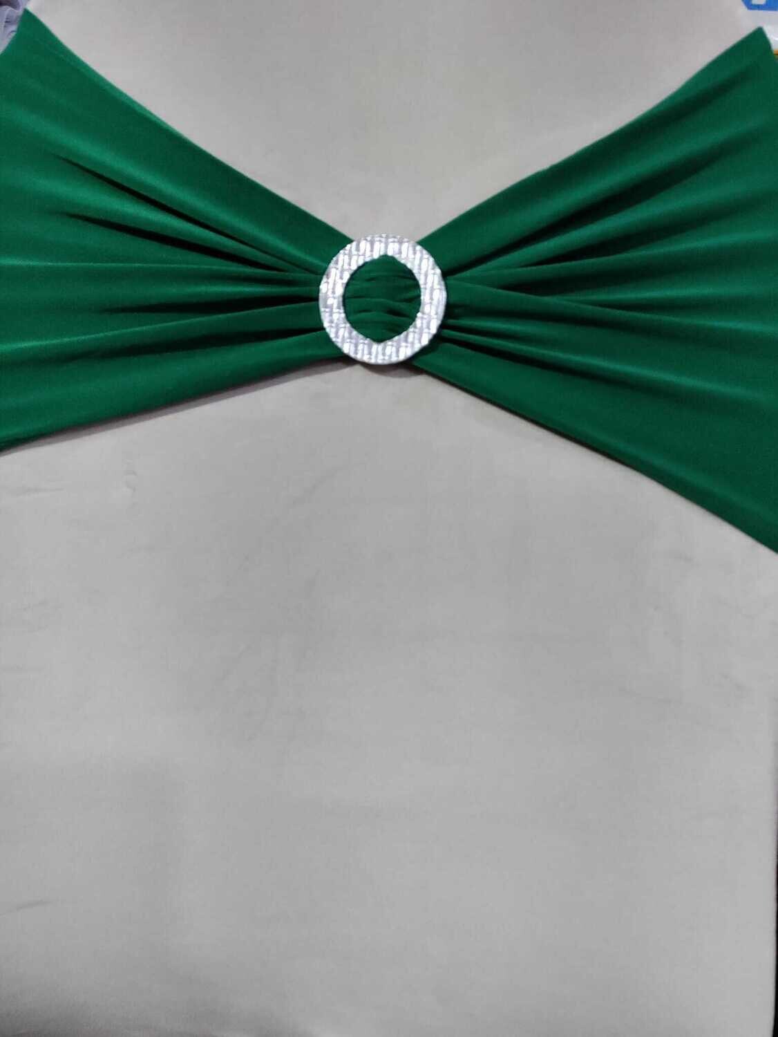 Benzi elastice lycra verde smarald cu cataramă
