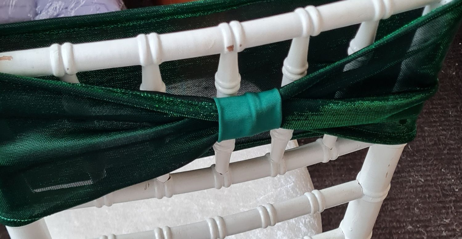 Benzi elastice lurex verde smarald