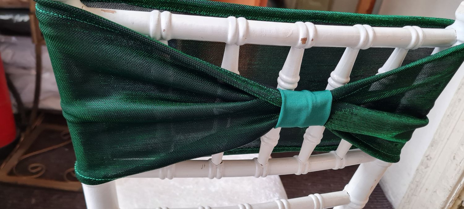 Benzi elastice lurex verde smarald