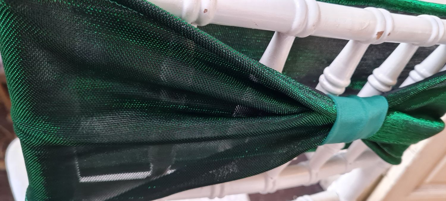 Benzi elastice lurex verde smarald