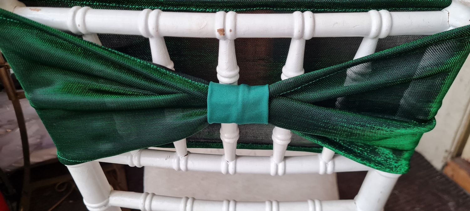 Benzi elastice lurex verde smarald