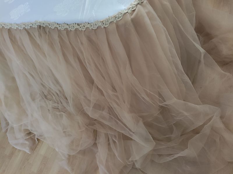 Fustă masă tulle bej