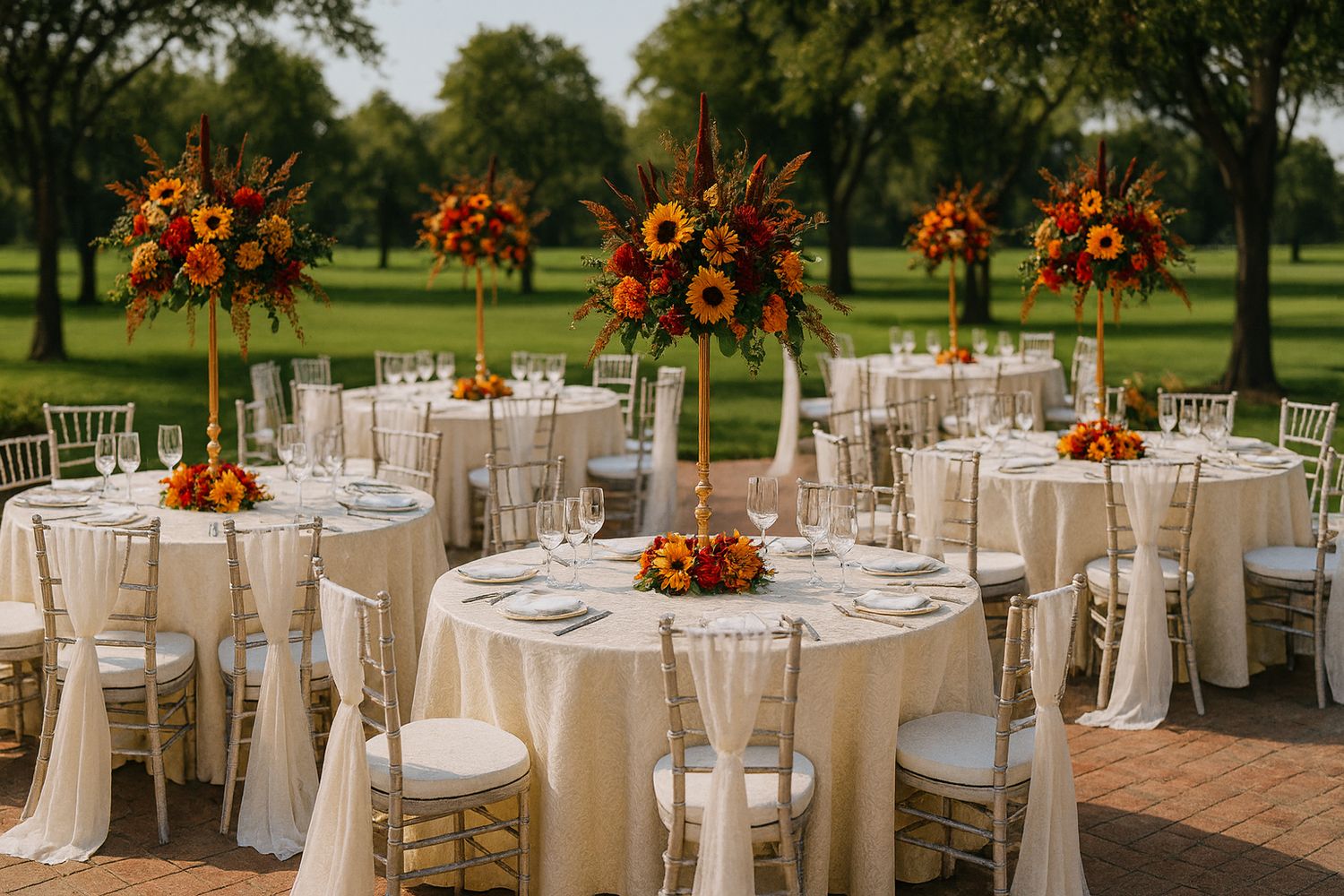 Fețe de masa rotunde, diametrul 330 cm, brocart alb