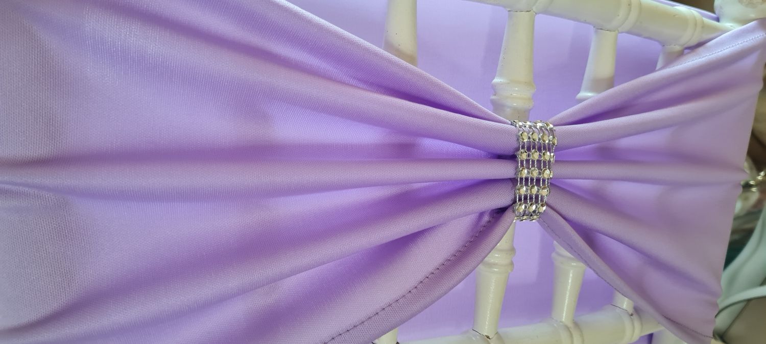 Benzi elastice milanez lila cu cataramă argintie