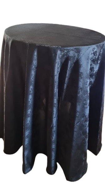 Față de masă brocart negru, model ape