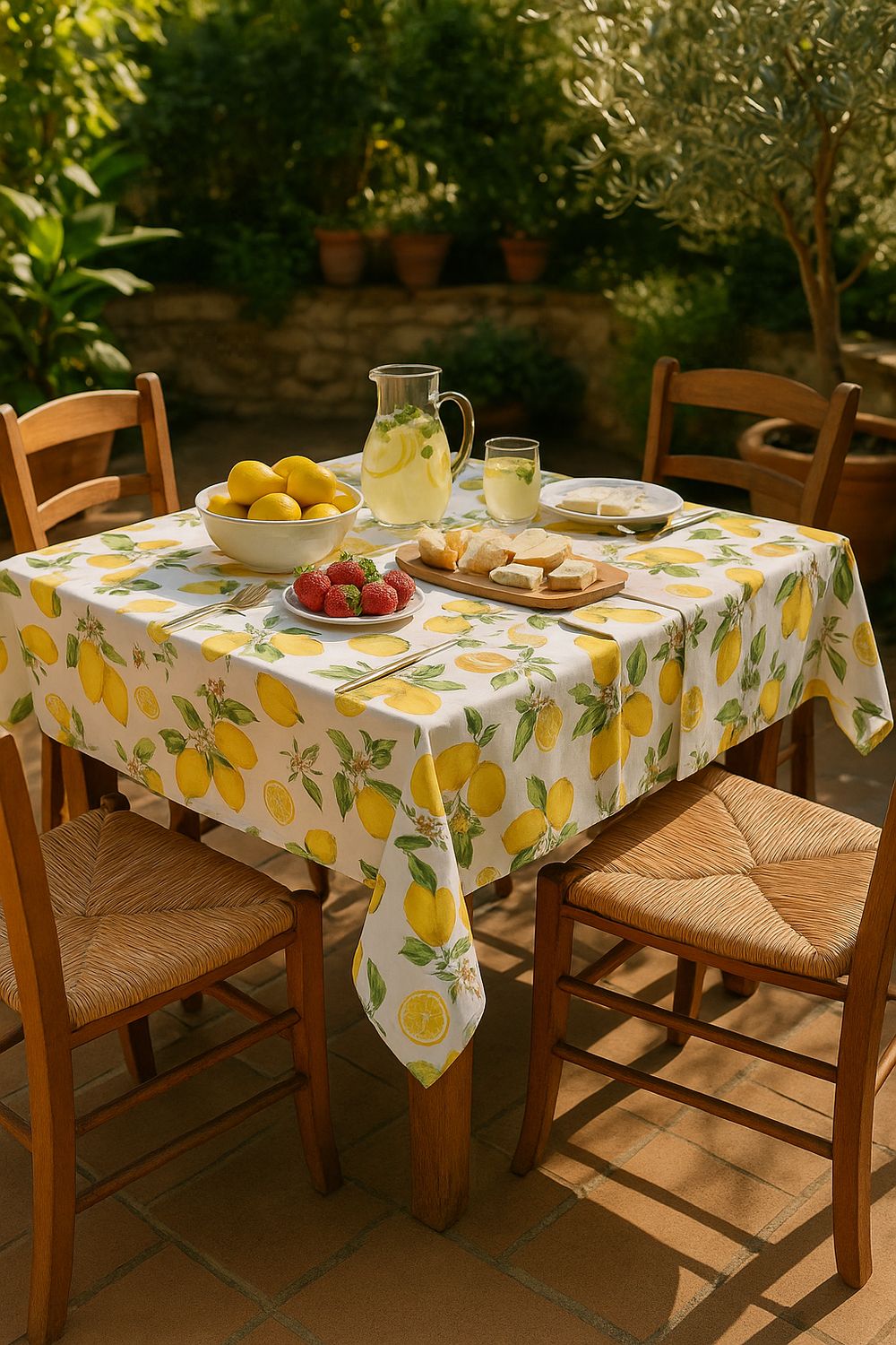 Față de masă țesătură impermeabila- model lămâie