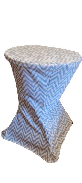 Husa masa bumbac alb albastru