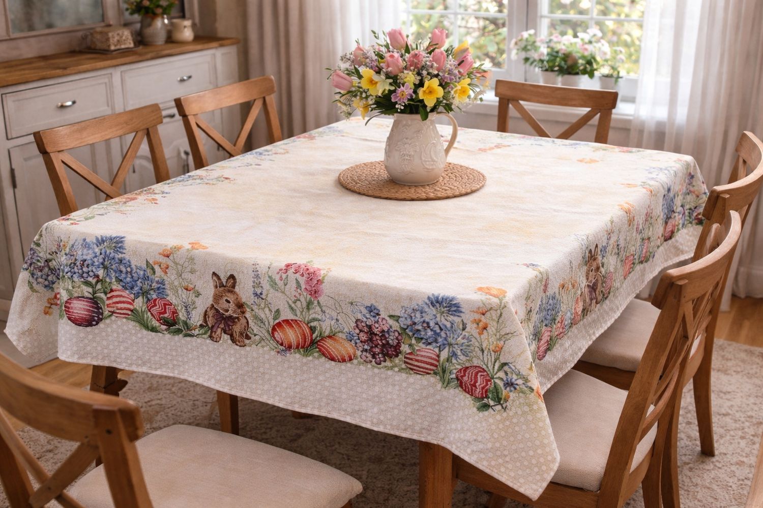 Față de masă 140x180 cm decor primăvăratic