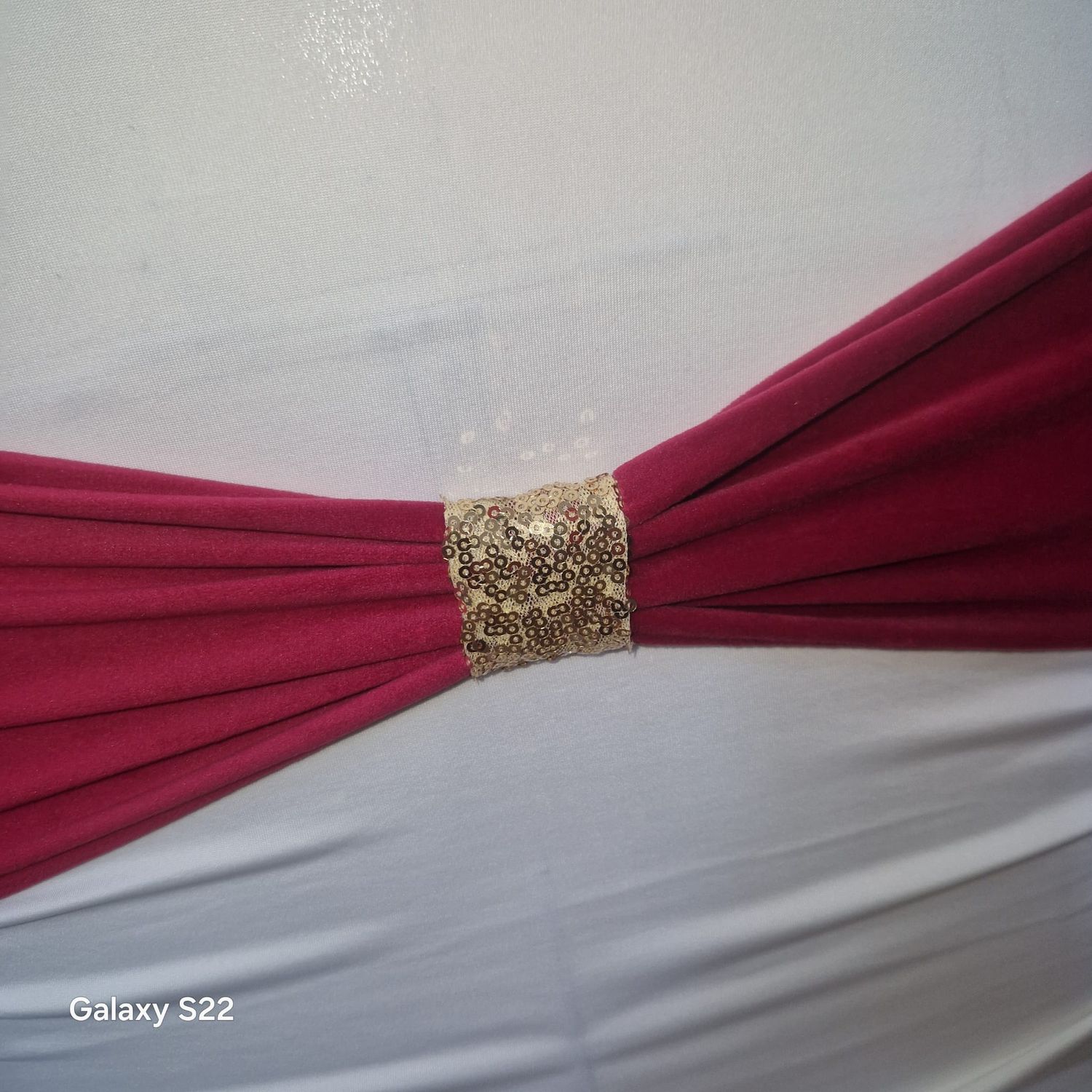 Benzi elastice vișiniu deschis cu inel paiete