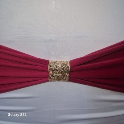 Benzi elastice vișiniu deschis cu inel paiete