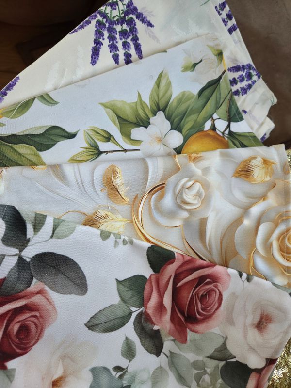Set 6 suport textil pentru farfurie și tacâmuri din bumbac teflonat