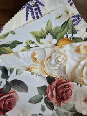 Set 6 suport textil pentru farfurie și tacâmuri din bumbac teflonat
