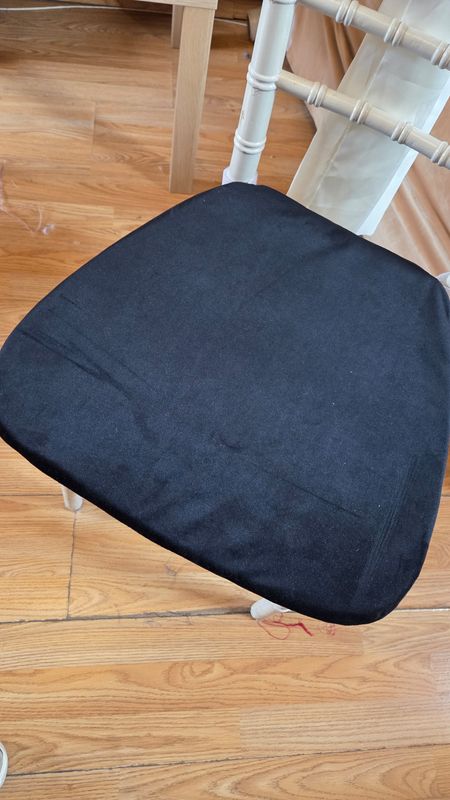 Husă pernă scaun catifea fixa negru