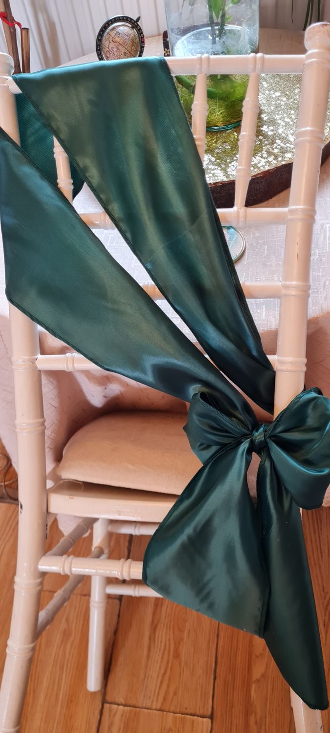 Eșarfe 20x200 cm satin verde smarald