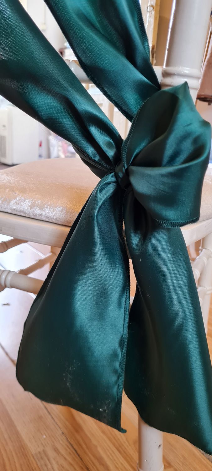 Eșarfe 20x200 cm satin verde smarald