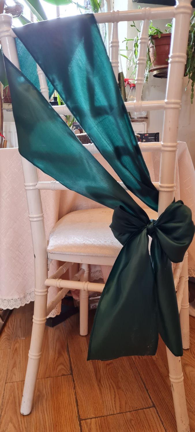 Eșarfe 20x200 cm satin verde smarald