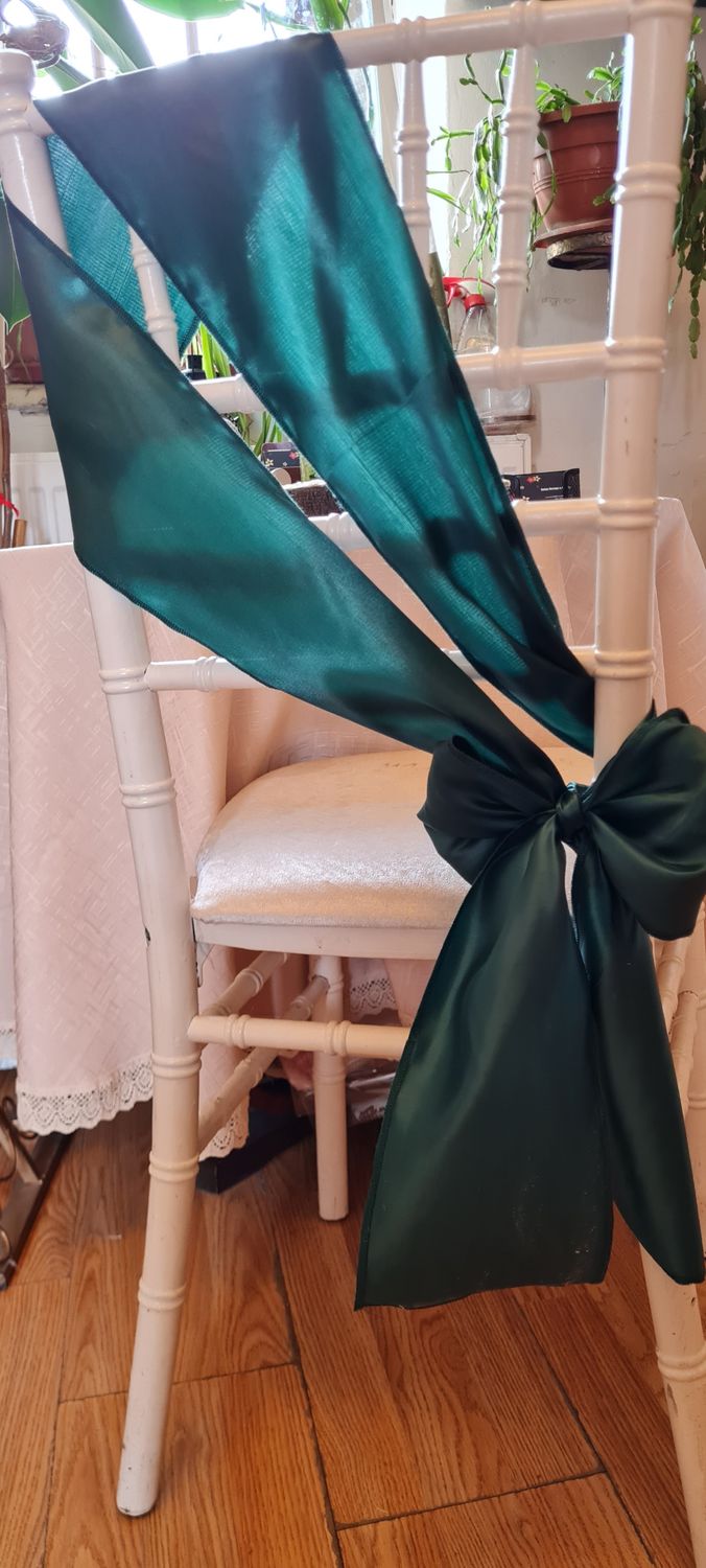 Eșarfe 20x200 cm satin verde smarald