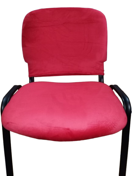 Husa scaun vizitator, catifea  super-soft roșu
