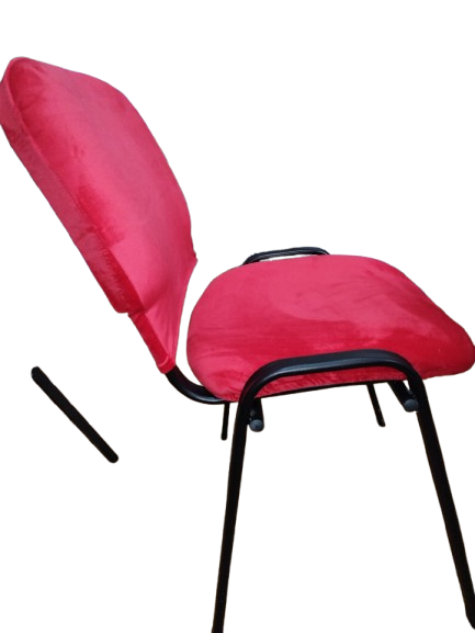 Husa scaun vizitator, catifea  super-soft roșu