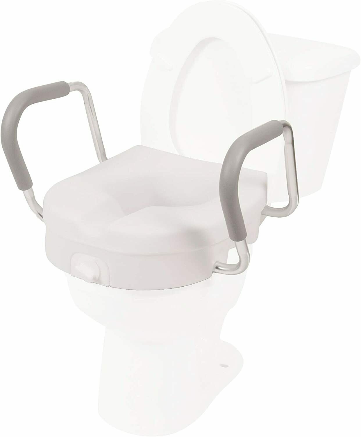 5&#39;&#39; Raised Toilet Seat With Removable Arms (For Round Toilets)