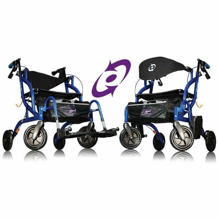 Airgo Fusion Transport Chair / Walker - Blue