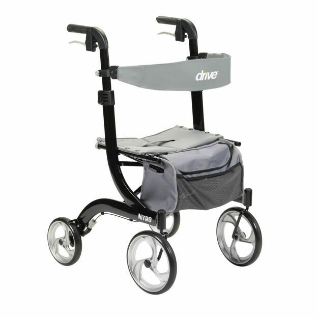 Nitro Rollator Walker - Tall Height - Black