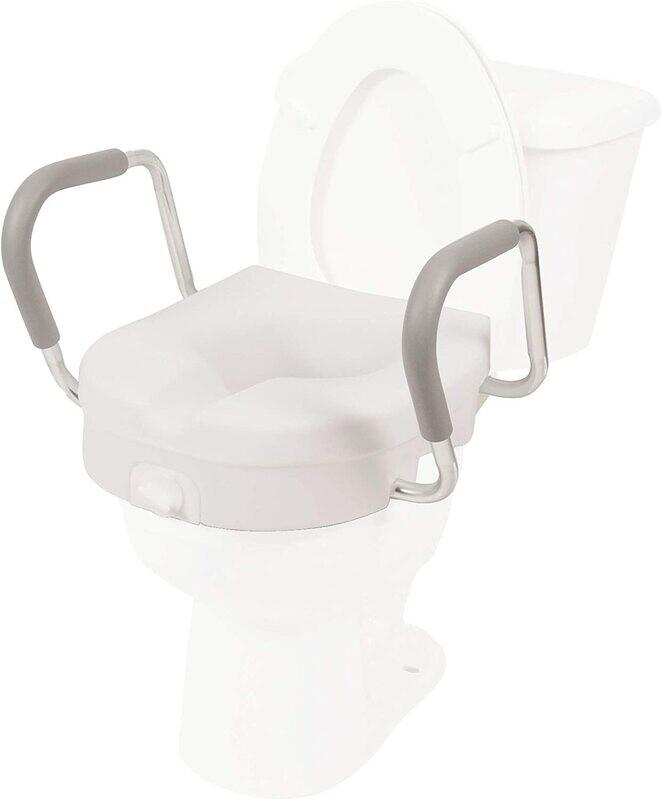 5&#39;&#39; Raised Toilet Seat With Removable Arms (For Round Toilets)