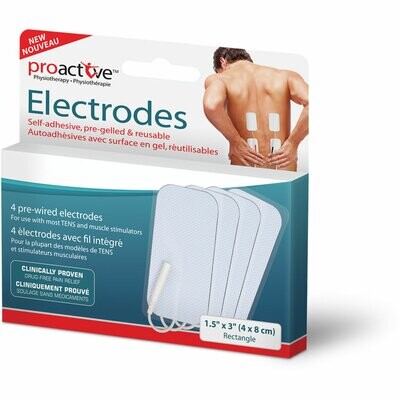 TENS Replacement Electrodes - Rectangle - 1.5'' x 3''