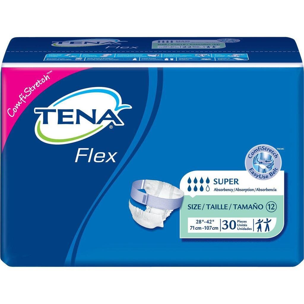 FULL CASE - 67805 - TENA Flex Super Size 12 - 3Pkgs/Case