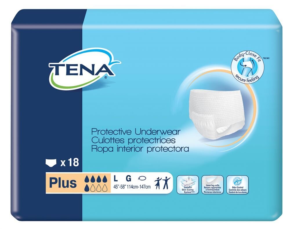 EACH PACKAGE - 72633 - TENA Plus Absorbency Pullups Large - 18/Pkg