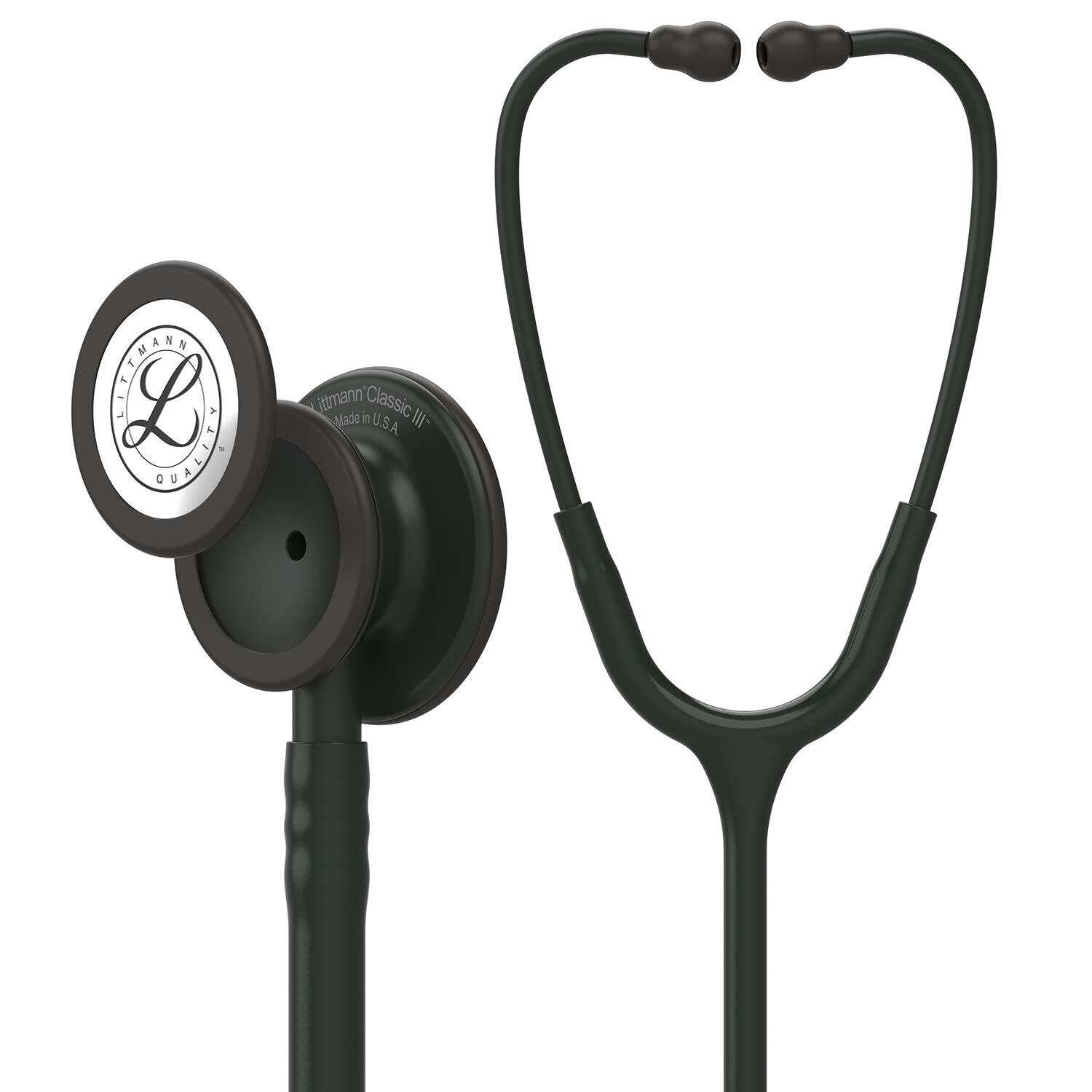 Littmann Classic III Stethoscope - Matte Black Chest Piece with Black Finish