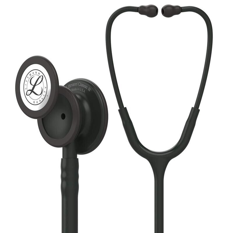 Littmann Classic III Stethoscope - Matte Black Chest Piece with Black Finish