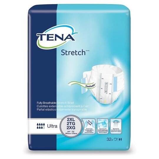 EACH PACKAGE - 61390 - TENA Brief Stretch 2XL - 32/Pkg