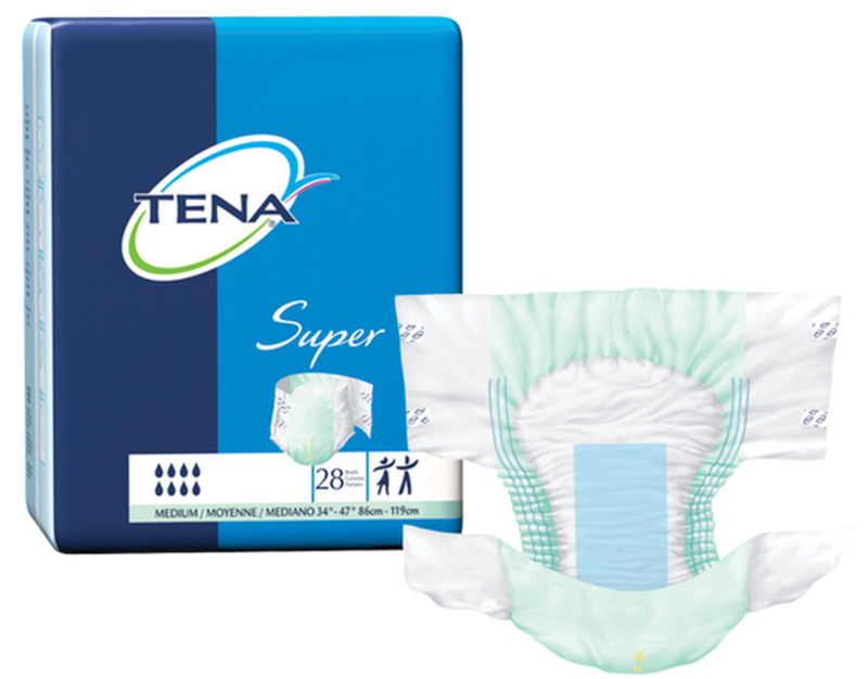 EACH PACKAGE - 67401 - TENA Super Medium Brief - 28/Pkg