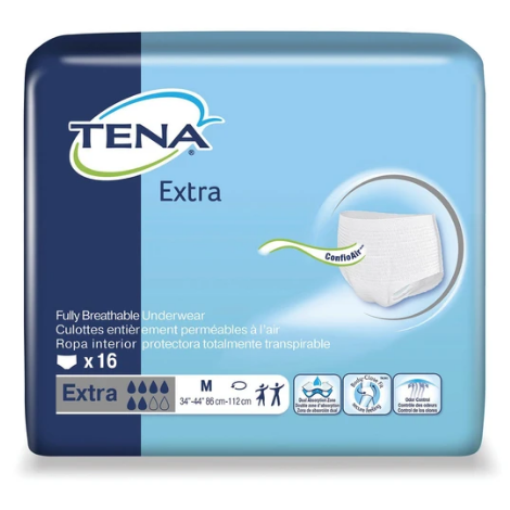 EACH PACKAGE - 72232 -  TENA Extra Absorbency Pullups Medium - 16/Pkg