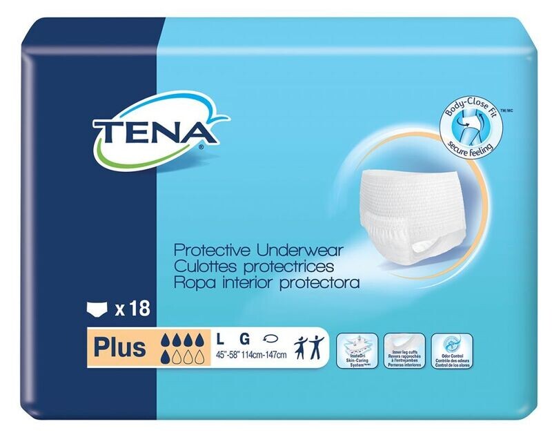EACH PACKAGE - 72633 - TENA Plus Absorbency Pullups Large - 18/Pkg