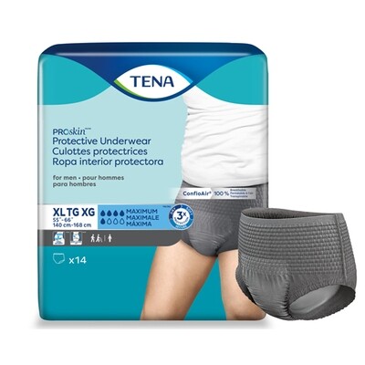 EACH PACKAGE - 73540  - TENA ProSkin Protective Underwear for Men - XLRG - 14/Pkg