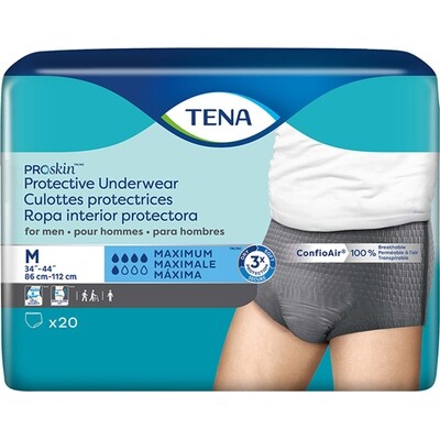 EACH PACKAGE - 73520 - TENA ProSkin Protective Underwear for Men - MED - 20/Pkg